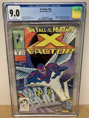 X-Factor #24 CGC 9.0  White pages 1st appearance Archangel, origin Apocalypse - Image 1 of 2