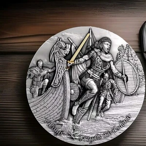 2021 NIUE 5 $ WIKINGER **FREYDIS EIRIKSDÓTTIR** ANTIKE 2 OZ .999 SILBERMÜNZE - Bild 1 von 4