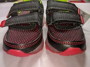 Carter's Kids Sneakers Size 5 Red & Black Hook and Loop Closure NWT - Picture 1 of 7