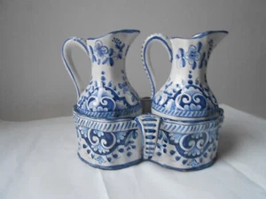 Antique ceramic vinegar oil. Delft or North France. Pottery  XIXth Centur Server - Picture 1 of 13
