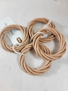 Hearth & Hand With Magnolia 4pk Natural Rattan Woven Napkin Ring Set.. New  - Picture 1 of 7