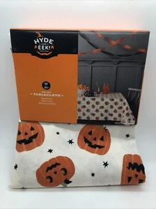 Hyde & Eek Boutique Target Tablecloth Halloween Pumpkins 60" x 84" Oblong Cotton - Picture 1 of 13