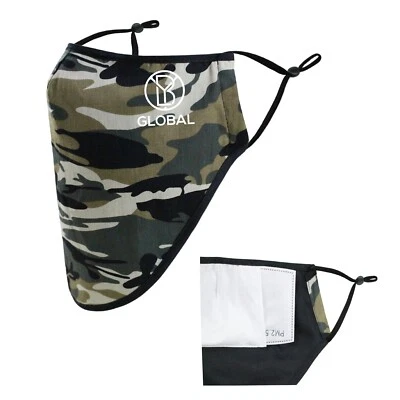 Camouflage Beard Mask for Bearded Men With Filter Nose Wire Adjustable - Image 1 of 4