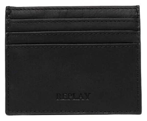 Replay Fm5193.000 Premium Kartenhalter Herren Geldbörse aus geöltem Rindsleder in schwarz - Bild 1 von 3