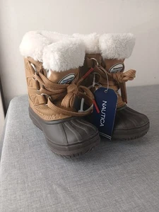 NAUTICA KIDS TAN AYCE WINTER BOOTS WITH FAUX FUR TRIM TODDLER SIZE 6 - Picture 1 of 8