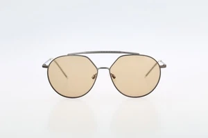Emporio Armani EA 3070 tinted yellow round aviator sunglasses - Picture 1 of 10