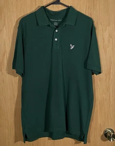 American Eagle Outfitters Men's Sz M Forest Green Cotton Polo Logo Preppy NWT - Picture 1 of 6