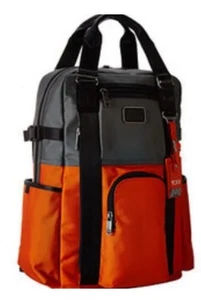 TUMI Limited Edition Orange Grey Lejeune Backpack Tote Rucksack Travel Carryon - Picture 1 of 22