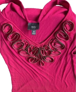 Women’s Y2K Sleeveless Metal Blouse Top Embellished RARE Coquette Fairy Sexy M. - Picture 1 of 20