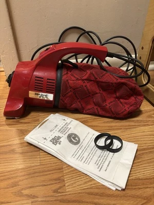 Vintage Royal Dirt Devil Hand Vac Vacuum Model 103 W/ Extra Bags & Belts Works - Image 1 of 4