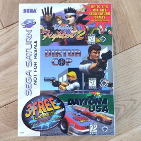 Sega Saturn 3 Free Games Bundle (Virtua Fighter 2, Virtua Cop And Daytona Tested