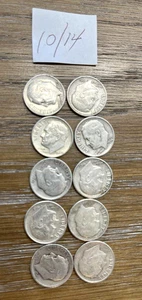 10-90% Silver Roosevelt Dimes 1946–1964 Mixed Dates Circulated FREE SHIP - Picture 1 of 2