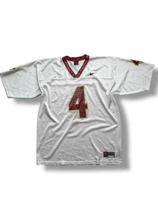 Vintage Nike Florida State Seminoles #4 Football Jersey White Size L fsu ncaa - Picture 1 of 11