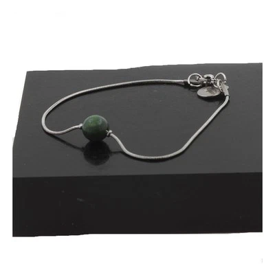 Minerales y piedras preciosas. Pulsera Acero Inoxidable 1 Perla Azurita Ch Foto 1 de 2