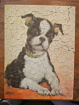 Rompecabezas de imagen obra maestra Whitman años 40 Florence Kroger cachorro nostálgico 204 piezas Foto 1 de 4