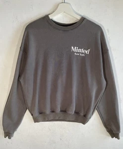 Felpa donna New York come nuova taglia XS grigia 100% cotone maglione maglione - Foto 1 di 9