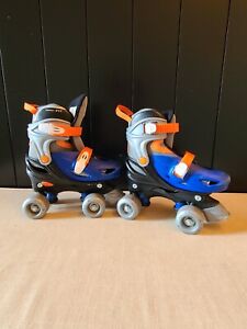 Blue Adjustable Junior Quad Roller Skates Blue Small (J10-J13)
