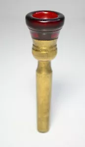 CONN Visible Embouchure Trumpet Mouthpiece Red Transparent Bakelite BI-421 Vtg - Picture 1 of 15