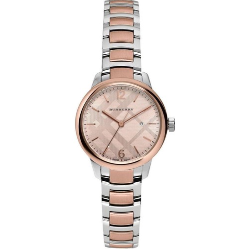 Nuovo Orologio da donna Burberry Classic Rotondo Bicolore Acciaio Inox BU10117 $745