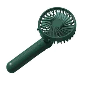 Handheld USB Rechargeable Desk Fan Green, 3.5 in., 3 Speeds, Quiet Operation - Picture 1 of 7