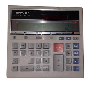 Sharp Compet QS-2130 TWIn Power 12-Digit Solar Desktop Calculator Vintage - Picture 1 of 11