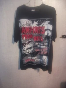 Vintage Zombie Vampires From Hell T-Shirt Mens Sz L Black Horror Halloween Tee - Picture 1 of 2