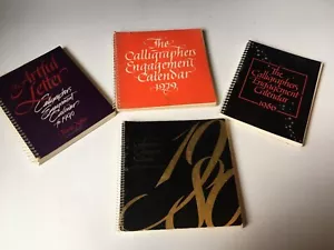 4x The Calligraphers Engagement Calendar 1979, 1980, 1986 The Artful Letter 1990 - Picture 1 of 3