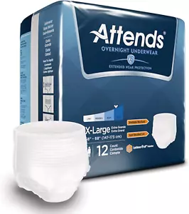 Overnight Underwear for Adult Incontinence Care with Confidencecuff Protection, - Picture 1 of 7