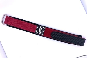 Woven Nylon Watch Strap Sport Band Burgundy One-Piece 18mm Width Water Resistant - Picture 1 of 1