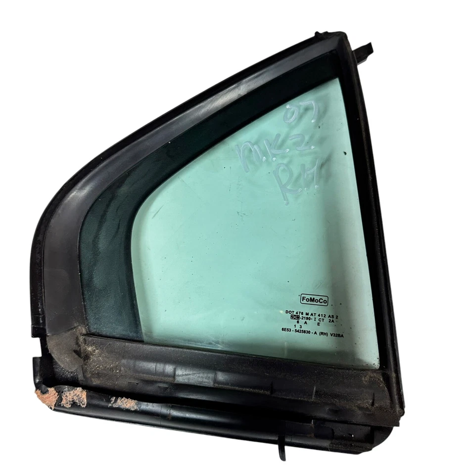 Lincoln MKZ 2007 OEM lado del pasajero derecho puerta trasera ventilación ventana de vidrio 07 08 09 Foto 1 de 4