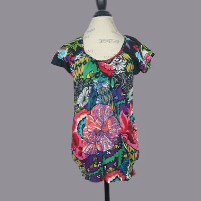 Desigual Top Medium Bubble Floral Short Sleeve - Image 1 of 4