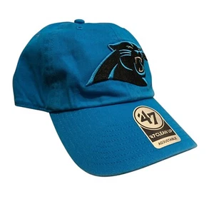 Carolina Panthers '47 Brand NFL Blue Adjustable Clean Up Dad Hat Cap - OSFM - Picture 1 of 11