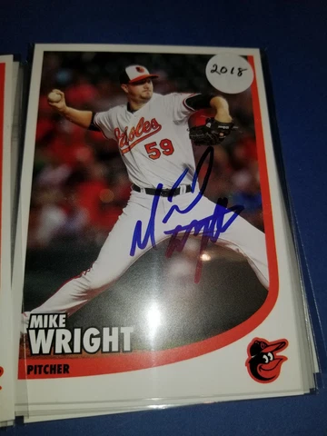 Mike Wright Baltimore Orioles Autographed Postcard Fanfest Cover