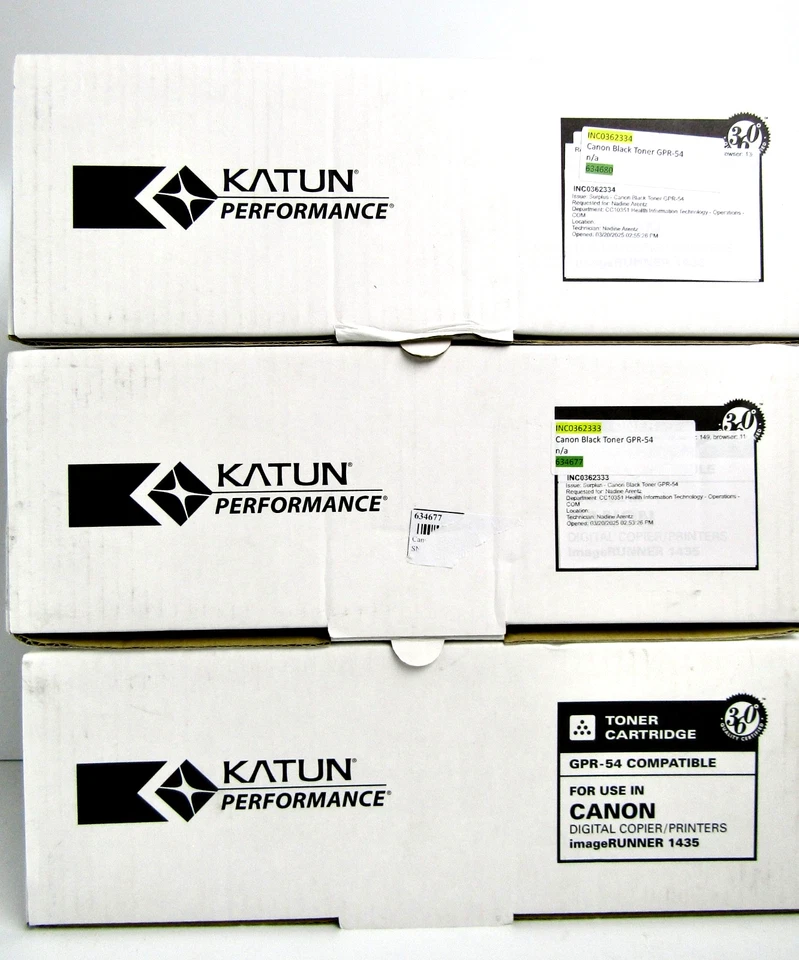 Tóner compatible con KATUN GPR-54 para CANON imageRUNNER 1435 - Lote de 3 Foto 1 de 4