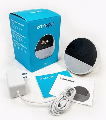 Amazon Echo Spot 2024 Alexa Smart Speaker White BV84J9 #2501 - Mint in Box - Image 1 of 4