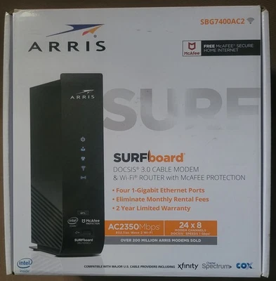Arris SURFboard SBG7400AC2-RB Wireless Cable Modem - Image 1 of 4