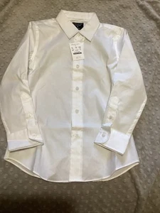 J. Crew Crewcuts Boys White Ludlow Premium Fine Cotton Dress Shirt 4/5 - Picture 1 of 4