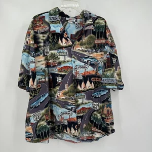 Pacific Legend Mens Hawaiian Shirt Size 4X Route 66 Aloha Made in Hawaii - Picture 1 of 7