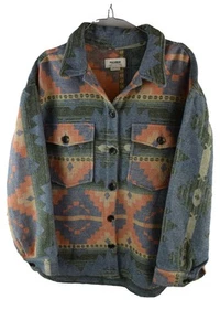 Pull & Bear Mens Aztec MEns Collared Long Sleeve Shirt Size S Button Pattern - Picture 1 of 8