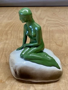 Bretby Carlsberg Advertising “Little Mermaid” Figurine Sitting On A Rock - Picture 1 of 9