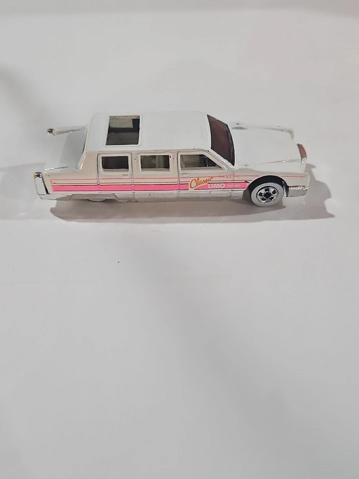 Hot Wheels Car 1990 blanco #112 limusina clásica de colección juguete fundido a presión Foto 1 de 4