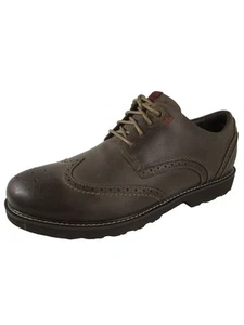 Dunham Mens REVDare Wingtip Oxford Shoes, Stone, US 8 - Picture 1 of 4