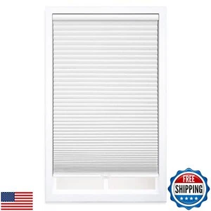 DEZ FURNISHINGS Cordless 1.5" Blackout Cellular Shade, 25"W x 48"H, White - Picture 1 of 5