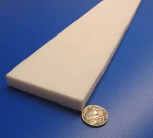 Teflon PTFE Virgin Bar 1/2" - .500" Thick x 3.0" Wide x 48" Long White - Picture 1 of 11