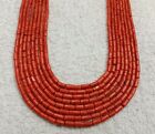 16" INCHES 100% Natural Italian Coral,Smooth Pipe Beads,AA quality.wholesale !!!