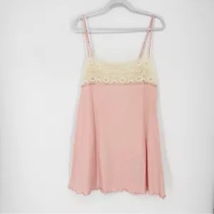 NWT Victoria’s Secret Cotton Lace Nightgown Pink Size Large - Picture 1 of 5