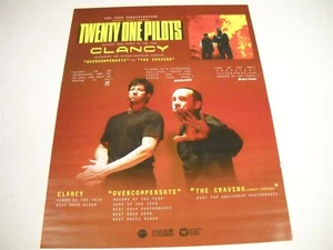 TWENTY ONE PILOTS Grammy talk CLANCY O-COMPENSATE CRAVING 2024 Promo Display Ad - Picture 1 of 1