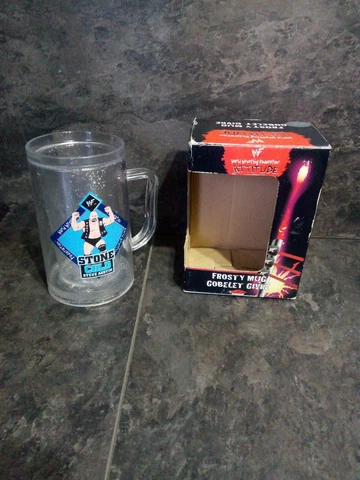 Stone Cold Steve Austin WWF Frosty Mug 1998 Vintage. RARE. HTF. Beer mug Cover