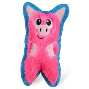 Durablez Tough Plush Squeaky Dog Toy, Pink, XS Pig - Picture 1 of 6