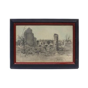 *Gemälde Signiert ◆ Gustav Eyer ◆ Bleistiftzeichnung ◆ Ludwigsfeld ◆ Holzrahmen - Picture 1 of 3